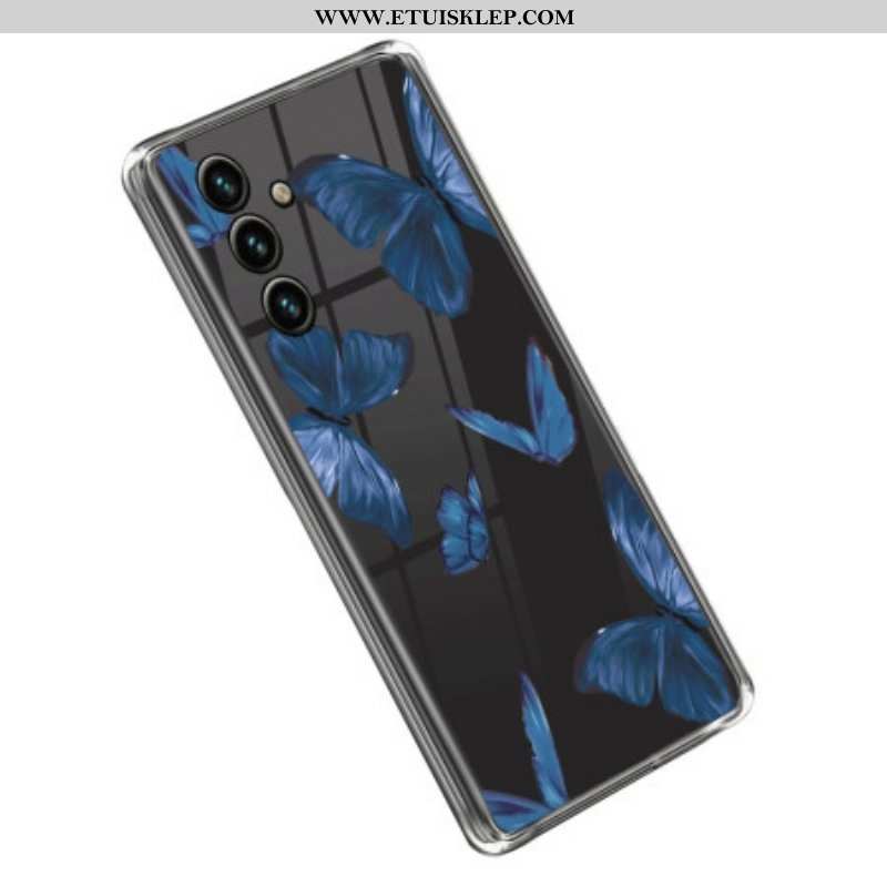 Etui do Samsung Galaxy A14 / A14 5G Bezszwowi Błękitni Motyle